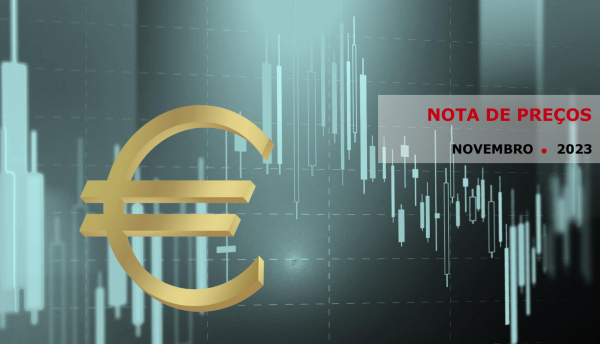 Imagem de gráfico em fundo e símbolo de euro do lado esquerdo.
