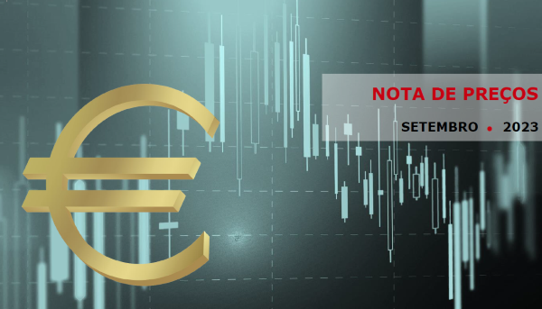 Imagem de gráfico em fundo e símbolo de euro do lado esquerdo.