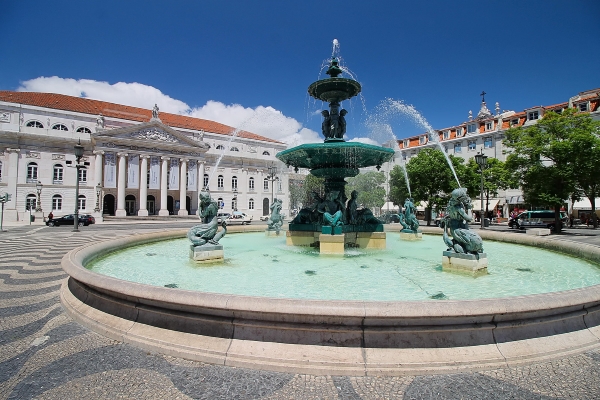 Rossio, Praça Dom Pedro IV (Teatro Nacional D.ª Maria II, Chafariz)