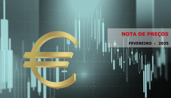Imagem de gráfico em fundo e símbolo de euro do lado esquerdo.