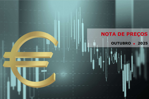 Imagem de gráfico em fundo e símbolo de euro do lado esquerdo.